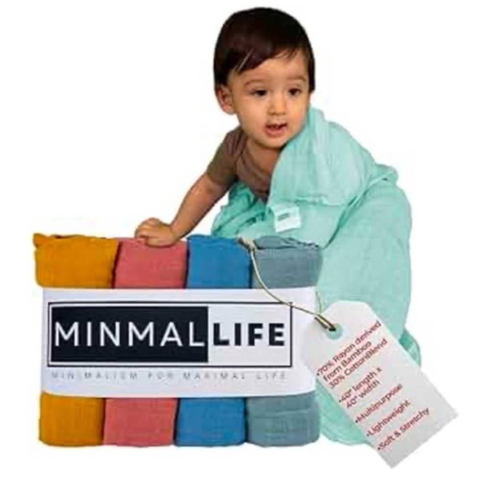 Minimallife Bamboo Swaddle Blanket 4pc